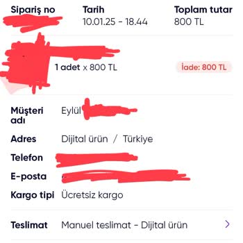 Shopier'den Alınan Dijital Ürünün İadesi 3 Aydır Yapılmadı