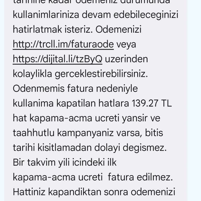 Haksız Hat Açma Kapama Ücreti İadesi Talebim