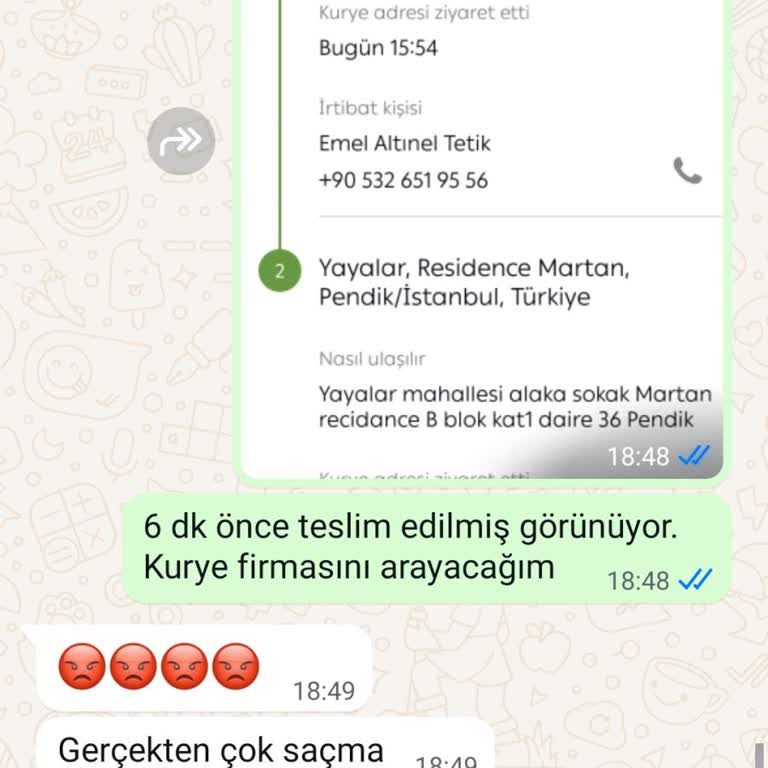 Kurye Ürünümü Teslim Etmeden İmha Etti, Mağdur Oldum!