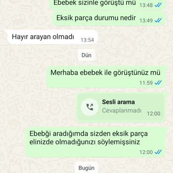 Değişim Yerine Yedek Parça Gönderdiler