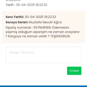 Ödeme Yapıldı Sipariş Onaylanmıyor Ve Destek Yok