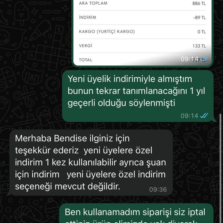 Kullanılamayan İndirim Kuponu Ve Stok Sorunu Mağduriyeti
