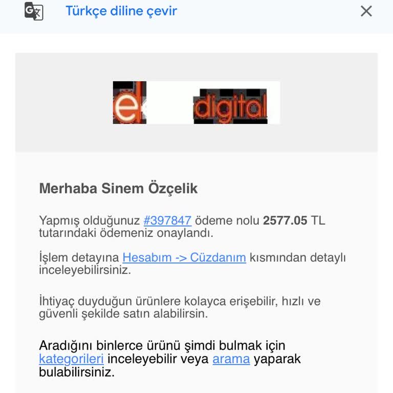 Ödemesi Alınan Sipariş İptal Edildi, İade Yapılmadı