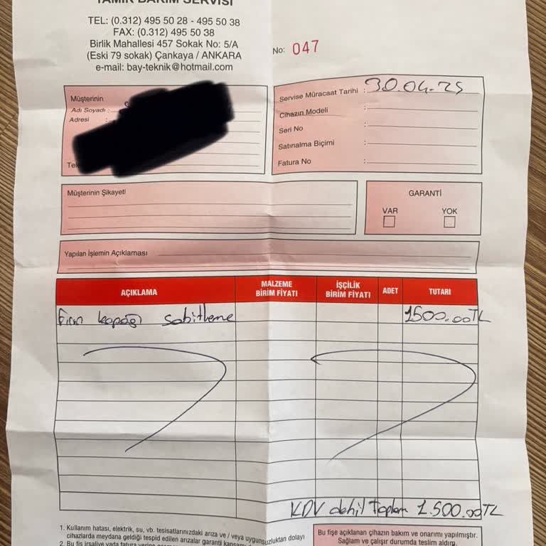 Franke Yetkili Servisinden Yüksek Ücret Ve Randevu Sorunu