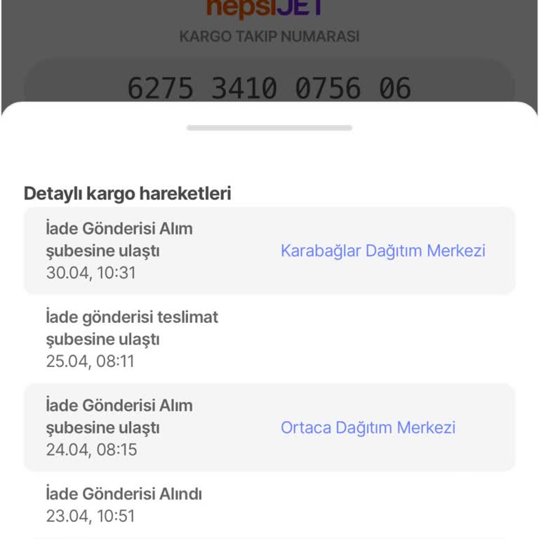 Hepsijet Kargo İade Sürecinde Gecikme Ve Dağıtım Sorunu
