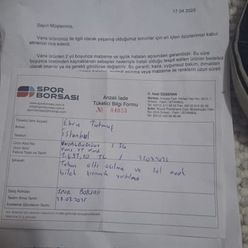 Vans Ayakkabı Kısa Sürede Bozuldu, Firma Sorumluluk Almadı