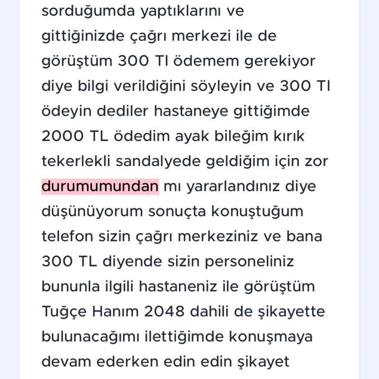 Yanıltıcı Bilgi Ve İlgisiz Davranışla Karşılaştım: Memorial Medstar Hastanesi'nde Mağduriyet