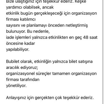 Konser Bileti İptal Talebim Reddedildi