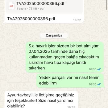 Satın Aldığım Botta Hasar Ve Yetersiz Müşteri Desteği