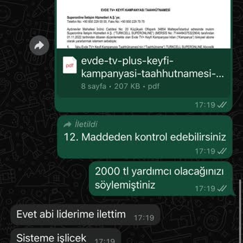 Turkcell'in Cayma Bedeli Sözünü Tutmaması Ve İlgisiz Müşteri Temsilcileri