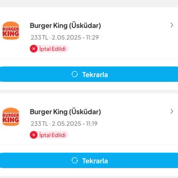 Tıkla Gelsin Uygulamasında Çift Para Çekimi Ve İptal Sorunu