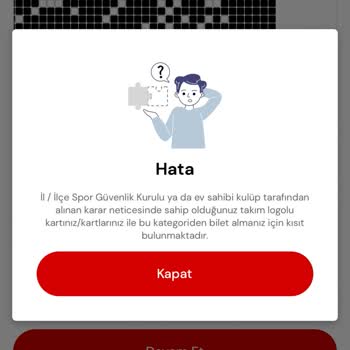 Fenerbahçe Kartımla Bilet Alamıyorum: Kısıtlama Hatası