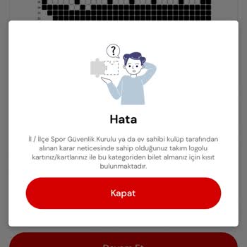 Fenerbahçe Kartımla Bilet Alamıyorum: Kısıtlama Hatası