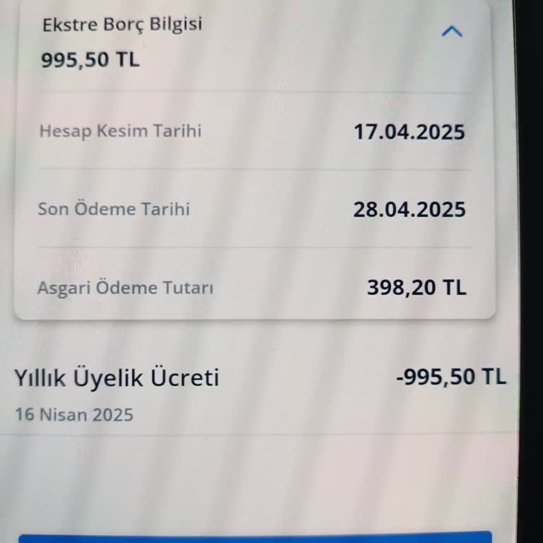 Haksız Kart Aidatı İadesiyle İlgili Acil Çözüm Bekliyorum