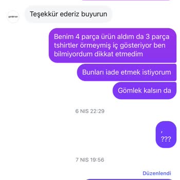 Ürün Farklı Geldi İade Ve Değişim Taleplerim Yanıtsız Kaldı