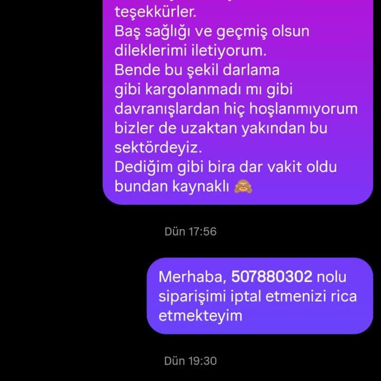Siparişim Kargolanmıyor, İptal Talebime Dönüş Yapılmıyor