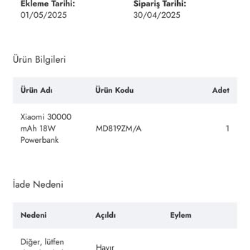 Satın Aldığım Ürün Gönderilmedi, İade Talebime Dönüş Yapılmadı