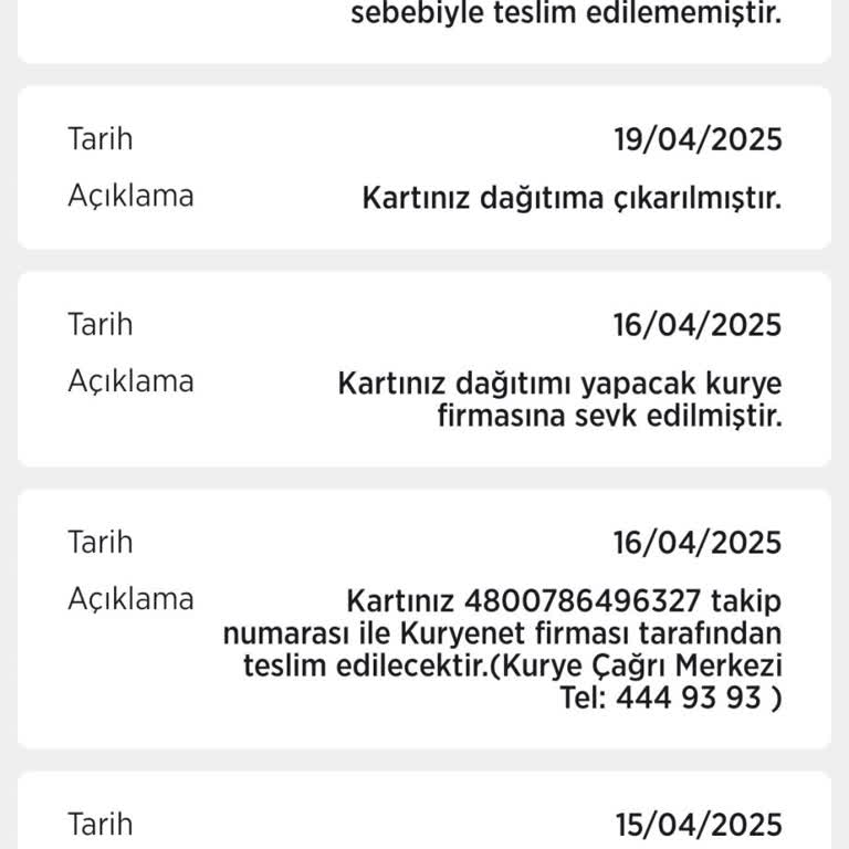 Kuryenet Ve Ziraat Bankası Kart Teslimatında Yaşanan Mağduriyet