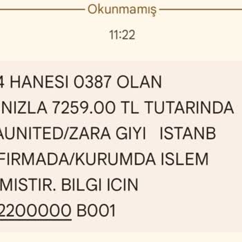 Zara'dan Bilgim Dışında Gerçekleşen İşlem Ve Müşteri Hizmetlerine Ulaşamama