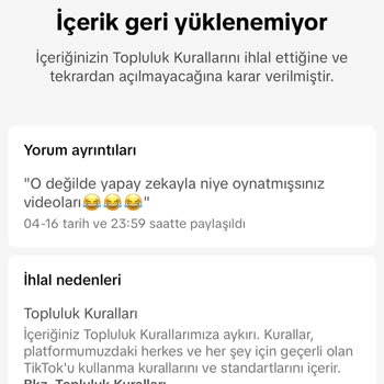 TikTok Hesabımda Yazılarım Sürekli Engelleniyor