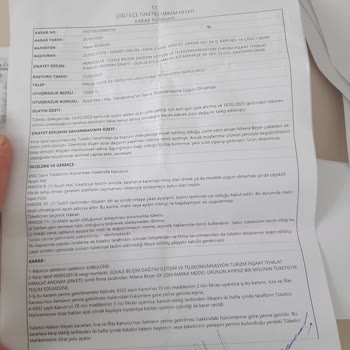 Teslim Edilmeyen Berjer Ve Geciken Süre Hakkında Şikayet