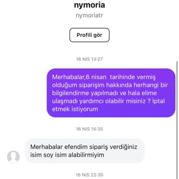 Siparişim Teslim Edilmedi, İletişim Kuramıyorum Ve Para İadesi Yapılmadı