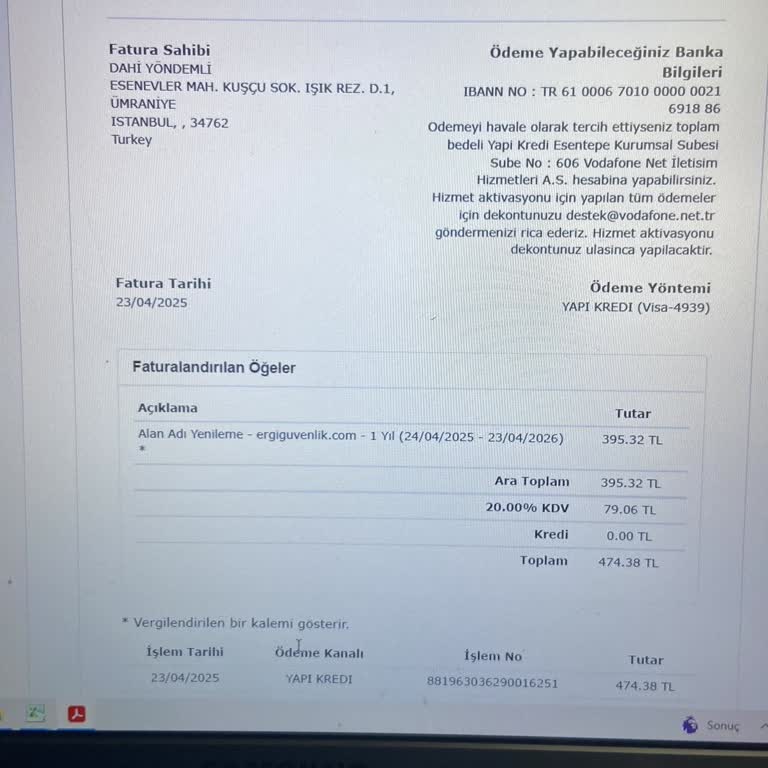 Ödeme Yaptım Ama Alan Adım Ve Maillerim Kapalı Kaldı