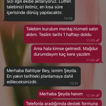 Vivense Kurulum Hizmeti Yapılmadı Muhatap Yok Mağdur Ediliyorum