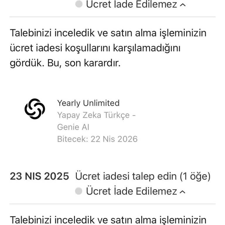App Store'da Deneme Süresi Olmadan Ücret Kesilmesi Ve İade Sorunu