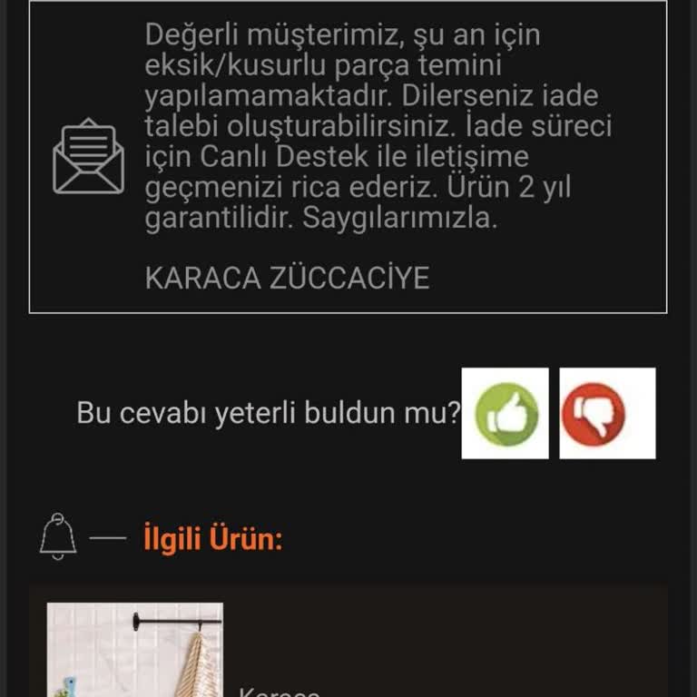 Karaca Glass Tea XL defekt nach einem Jahr, unerlaubte Reparaturkosten