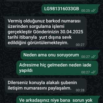 PTT Kargom Teslim Edilmeden Yurt Dışına Geri Gönderildi