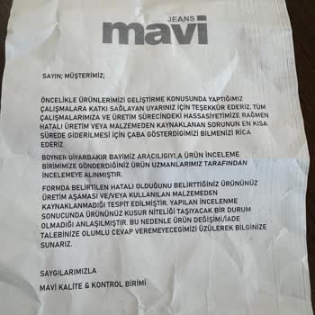 Satın Aldığım Montta Renk Verme Sorunu Ve Değişim Talebimin Reddedilmesi