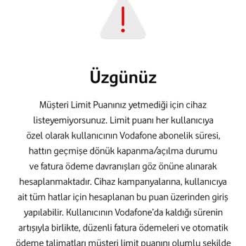 Vodafone Hattımda Cihaz Puanı Tanımlanmıyor, Bilgi Ve Çözüm Bekliyorum