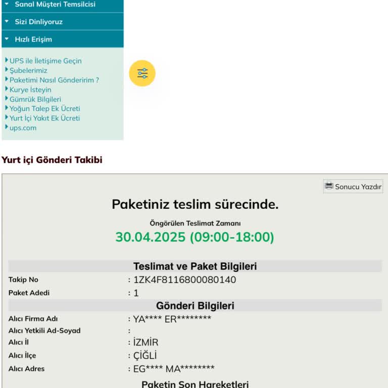 UPS Kargom Günlerdir Teslim Edilmedi Müşteri Hizmetleri Çözüm Sunmuyor