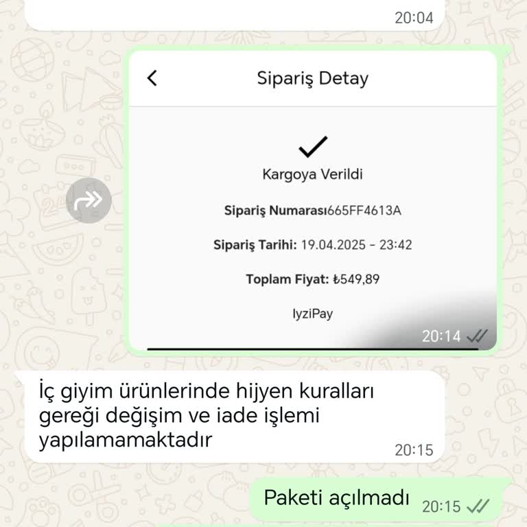 Hijyen Ürünü Boxer İadesi Reddedildi, Tüketici Hakem Heyeti'ne Başvurdum