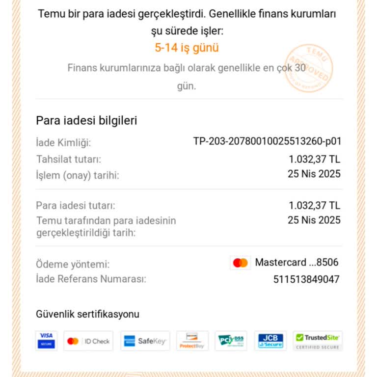 Müşteri Hizmetlerine Ve Para İadesine Ulaşamıyorum