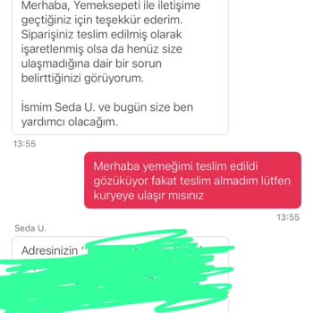 Siparişim Teslim Edilmeden İptal Edildi Destek Ve Kurye İlgisizliği Yaşadım