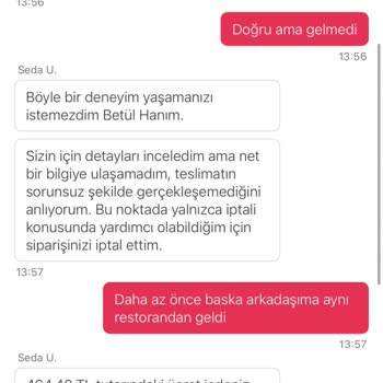 Siparişim Teslim Edilmeden İptal Edildi Destek Ve Kurye İlgisizliği Yaşadım