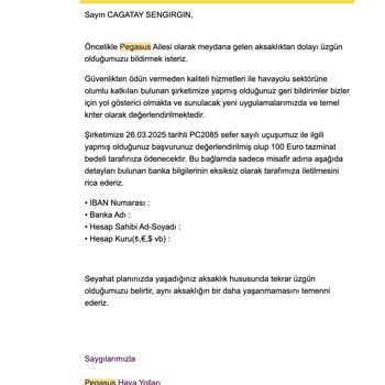 Pegasus Rötar Tazminatında Çifte Standart Ve Bilgi Eksikliği
