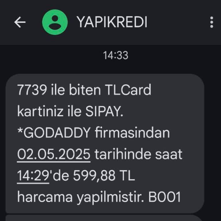 Bilgim Dışında Godaddy'den Hesabımdan Para Çekildi!