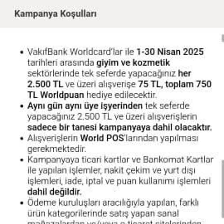 VakıfBank Kampanya Puanları Neden Yüklenmedi