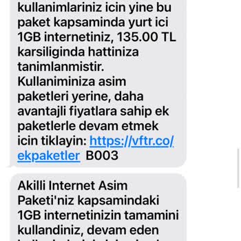 Habersiz Yapılan Yüksek Tutarli İnternet Aşımı