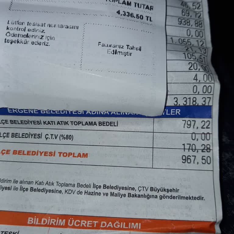 Ödenmiş Su Faturam Hatalı Şekilde Borçlu Görünüyor