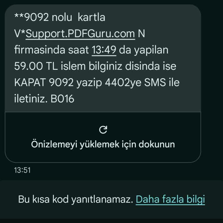 PDF Guru İzinsiz Yüksek Tutarda İşlem Yaptı Param İade Edilmiyor