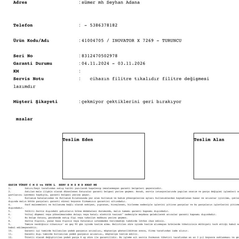 Yeni Alınan Süpürge Çekmiyor Servis Kullanıcı Hatası Diyor