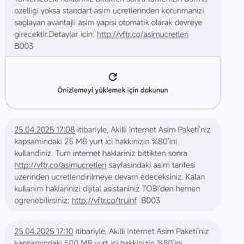 Vodafone İnternet Aşımında Bilgilendirme Eksikliği Mağduriyet Yaşattı