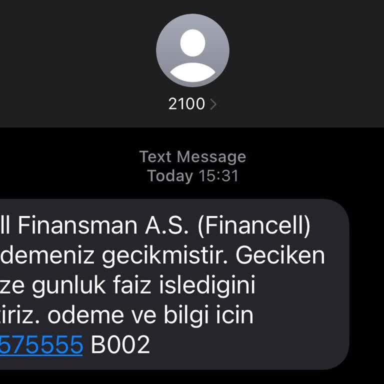 Haksız Borç Mesajı Ve Tehditkâr İfade