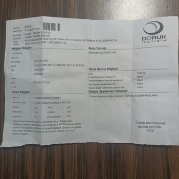 Akıllı Saatte Tekrarlayan Ekran Sorunu Ve Yetersiz Teknik Servis Deneyimi