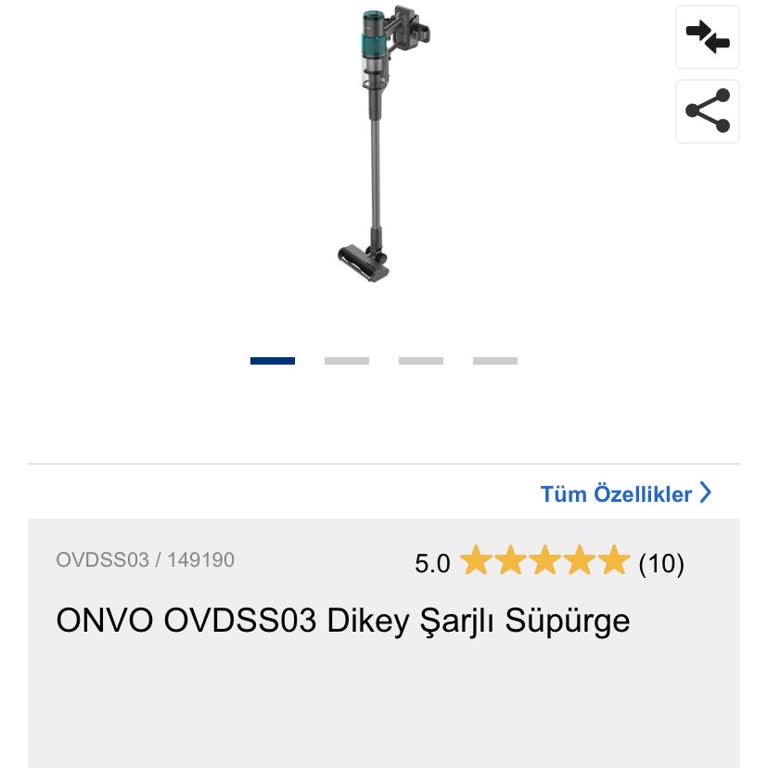 Onvo Dikey Süpürge Arızası Sonrası Yetersiz Servis Ve Müşteri Hizmetleri Deneyimi