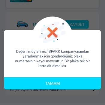Kendi Aracımda Paraf İspark Kampanyasından Yararlanamıyorum